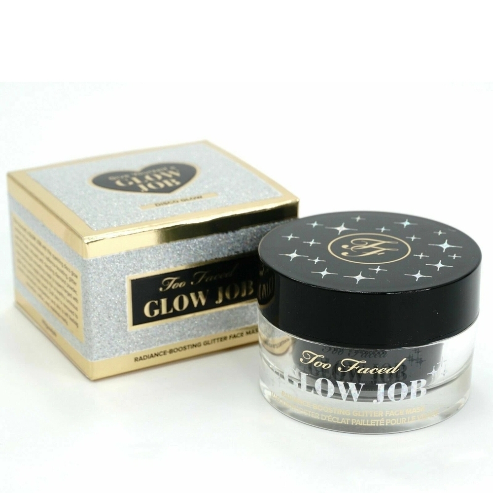 NIB TOO FACED GLOW JOB RADIANCE-BOOSTING GLITTER FACE MASK 50ml